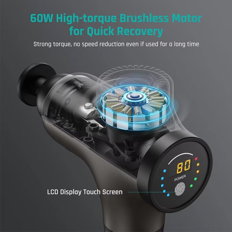 Mebak 3 Massage Gun Massage Gun Tissue Deep For Athletes Athlètes Muscle Muscle Percussion Massage Massage Gun Massageur Pun pour la jambe Borde Back Corps Doulangère Poule Portable Portable Masseur Sport pour lui