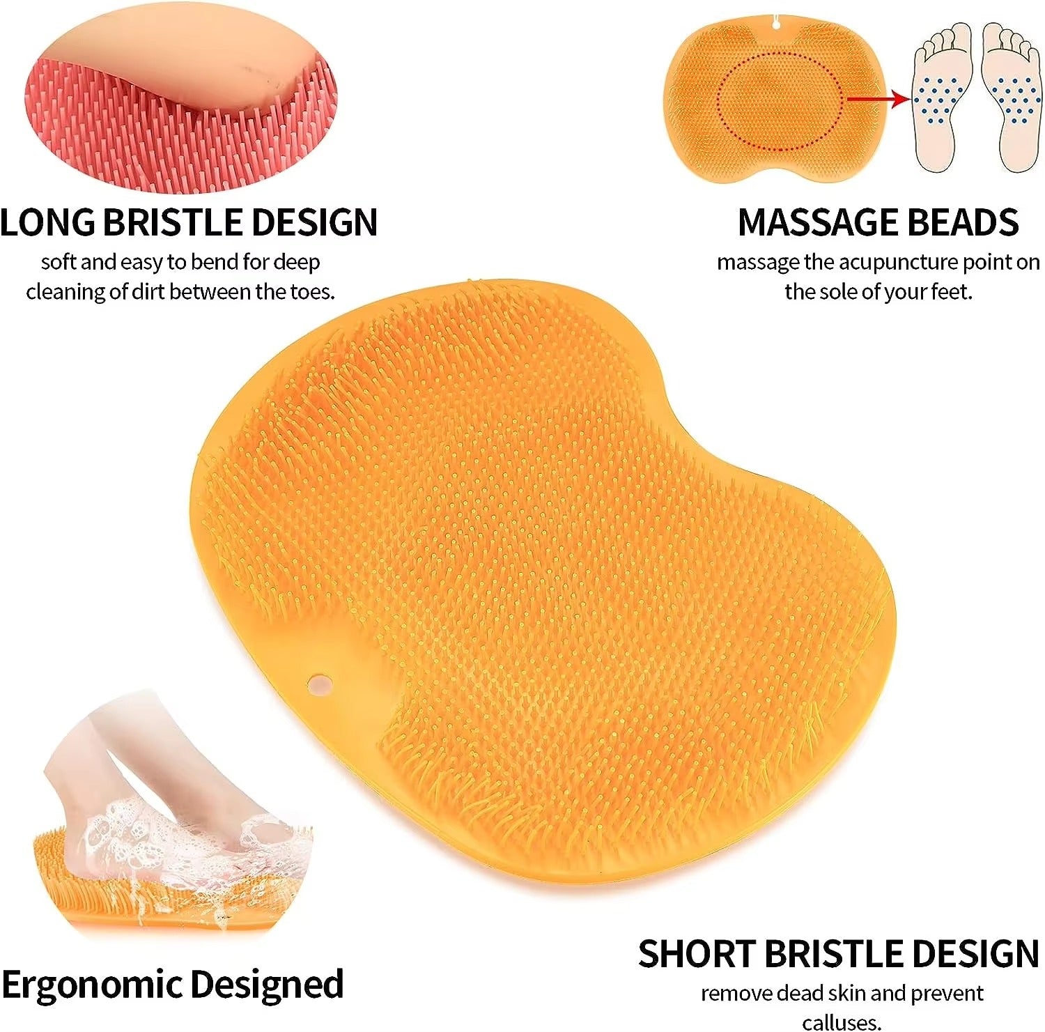 Foot Washing Mat & Massage Scrubber