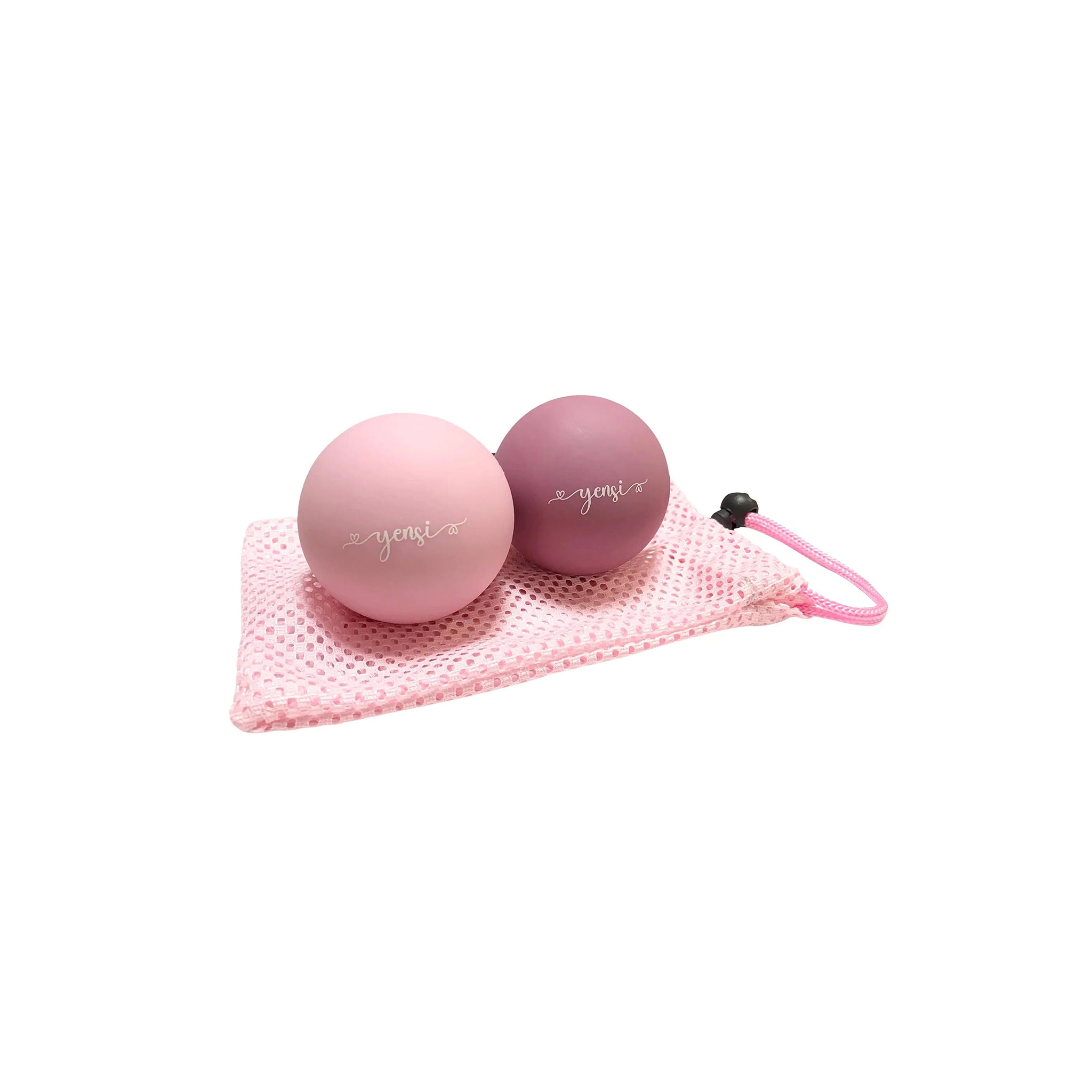Boules de crosse de massage en silicone pour les nœuds musculaires de thérapie par point de déclenchement et physiothérapie. Ensemble de 2 balles avec sac de transport. Sans latex. Idéal pour le massage des tissus profonds et la libération myofasciale