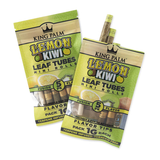 King Palm Flavors Mini Taille Cones - Squeeze et Pop Pre Rolls - Cônes de pré-rouleaux aromatisés organiques - Cônes King Palm Flavors (citron kiwi)