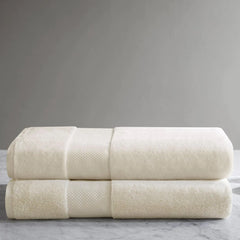 MADISON PARK SIGNATURE Ensemble de draps de bain turcs Serviette de bain 100 % coton 600 g/m² Serviette de corps surdimensionnée 2 pièces Serviette de bain de luxe douce et épaisse de qualité spa à séchage rapide Jumble 35" x 70" Naturel