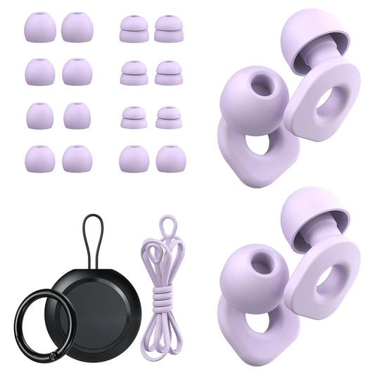Loetruy 2 paires de bouchons d'oreille pour les bouchons d'oreille de protection auditive à la somme