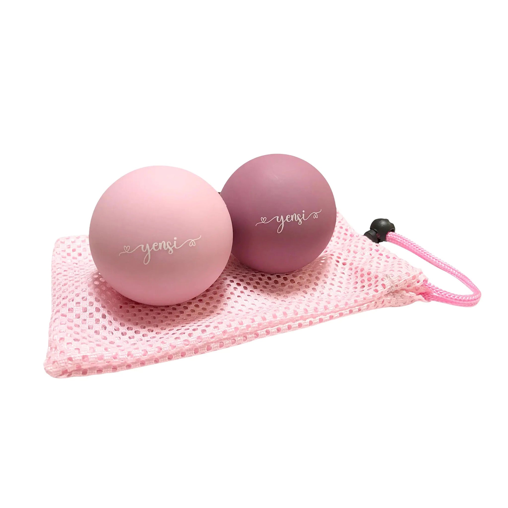 Boules de crosse de massage en silicone pour les nœuds musculaires de thérapie par point de déclenchement et physiothérapie. Ensemble de 2 balles avec sac de transport. Sans latex. Idéal pour le massage des tissus profonds et la libération myofasciale