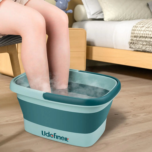 Bassin de bain à pied udefineit pliable et trempage de pied portable avec massage acupoint pour bassin de bain pour le spa de pied 15L/4 gallons de pied de bain de bain pour le bassin de bain pour le traitement du spa à la maison pédicure (vert)