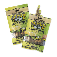 King Palm Flavors Mini Taille Cones - Squeeze et Pop Pre Rolls - Cônes de pré-rouleaux aromatisés organiques - Cônes King Palm Flavors (citron kiwi)