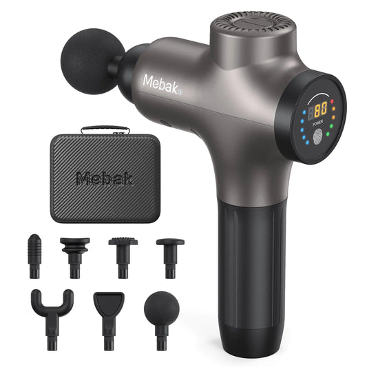 Mebak 3 Massage Gun Massage Gun Tissue Deep For Athletes Athlètes Muscle Muscle Percussion Massage Massage Gun Massageur Pun pour la jambe Borde Back Corps Doulangère Poule Portable Portable Masseur Sport pour lui