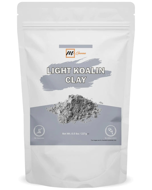 mganna 100% Natural Light Kaolin Glay Powder pour masques faciaux Crème Face Masques et SOAP Fabriquant 0,5 lb