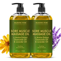 Huile de massage musculaire douloureux majeure arnica